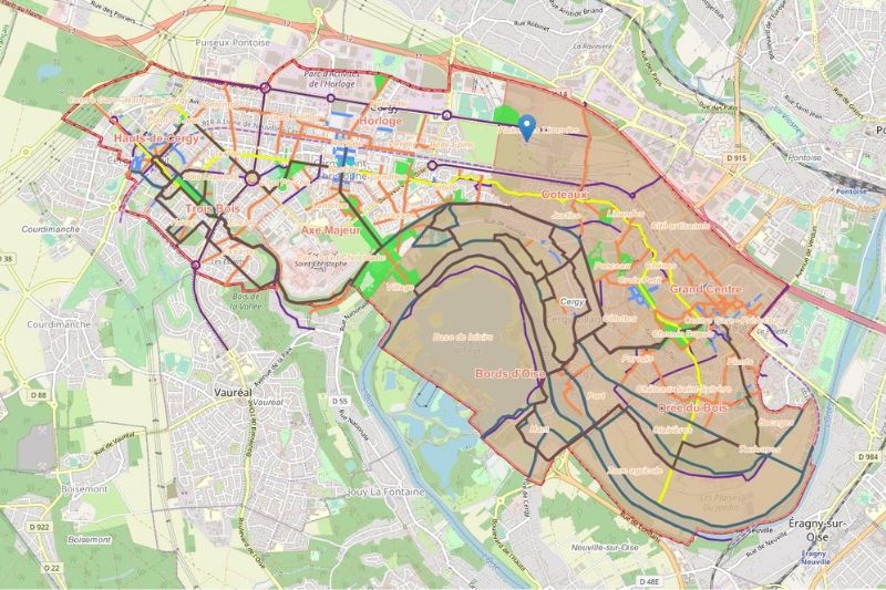 Plan Interactif De La Ville Ville De Cergy