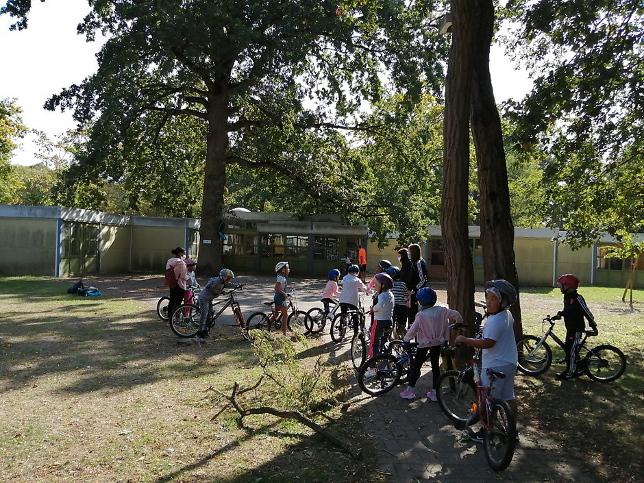 Journée d'initiation vélo pour des élèves de CE1 et CE2 au bois de Cergy, le 17 septembre - voir en plus grand : (fenêtre modale)
