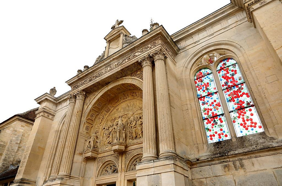 Journées européennes du patrimoine, exposition vitraux à l'église du Village - voir en plus grand : (fenêtre modale)